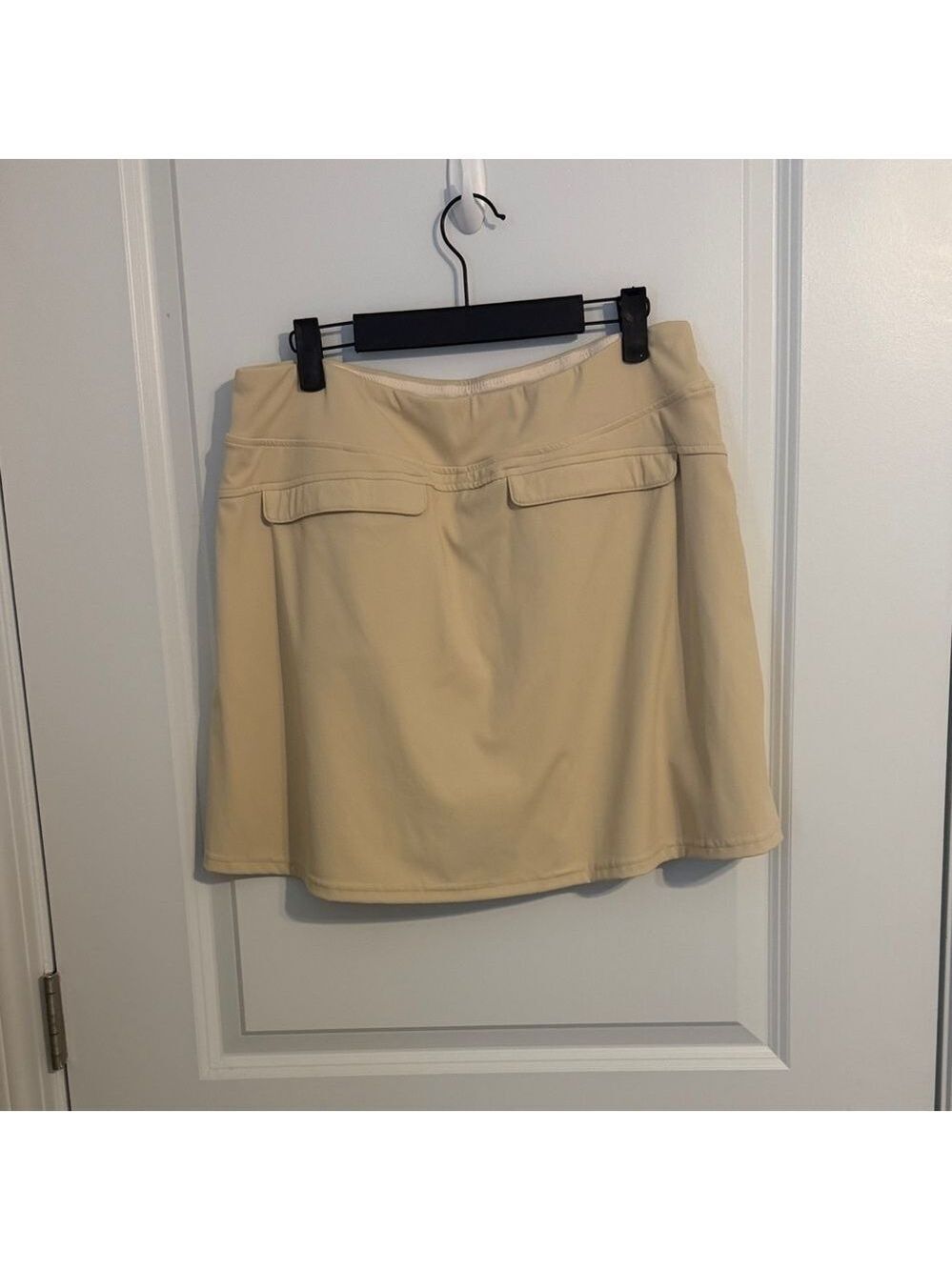 Oyamiki Golf Skirts High Waisted Skorts for Summer with 4 Pockets, Khaki, XL - Picture 8 of 10